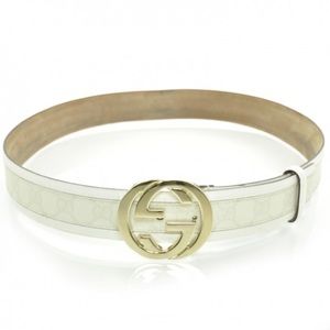 Gucci GG Plus Monogram Calfskin belt